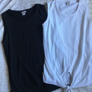 J. Crew tie knot tank - set of 2
